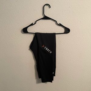 Nike orange theory coach leggings M mesh bottom